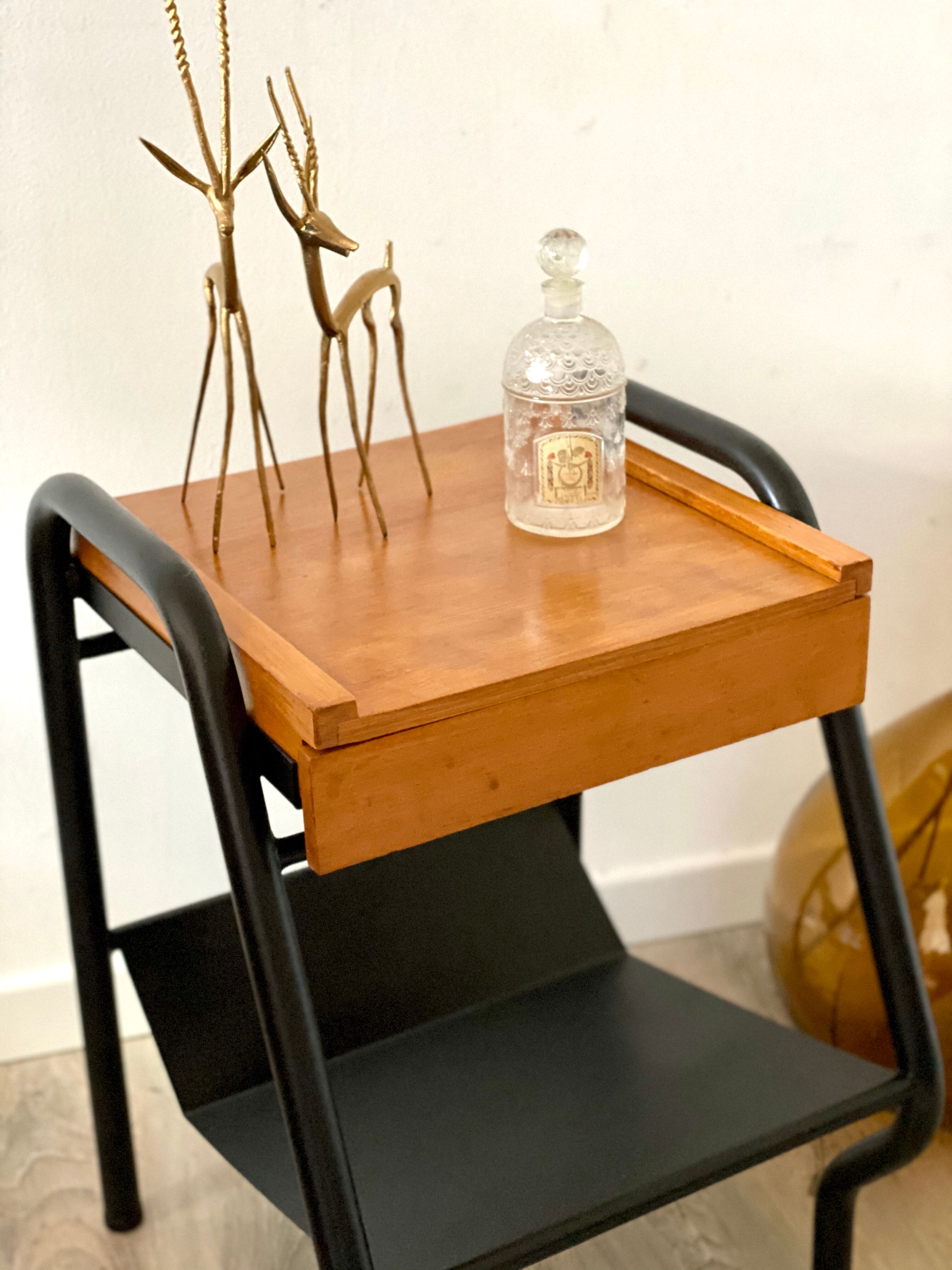 Vintage boarding school bedside