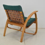 Fauteuil en bois de hêtre courbé, design Jan Vaněk, années 1930.