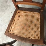 Suite of 6 chairs oak canage art nouveau