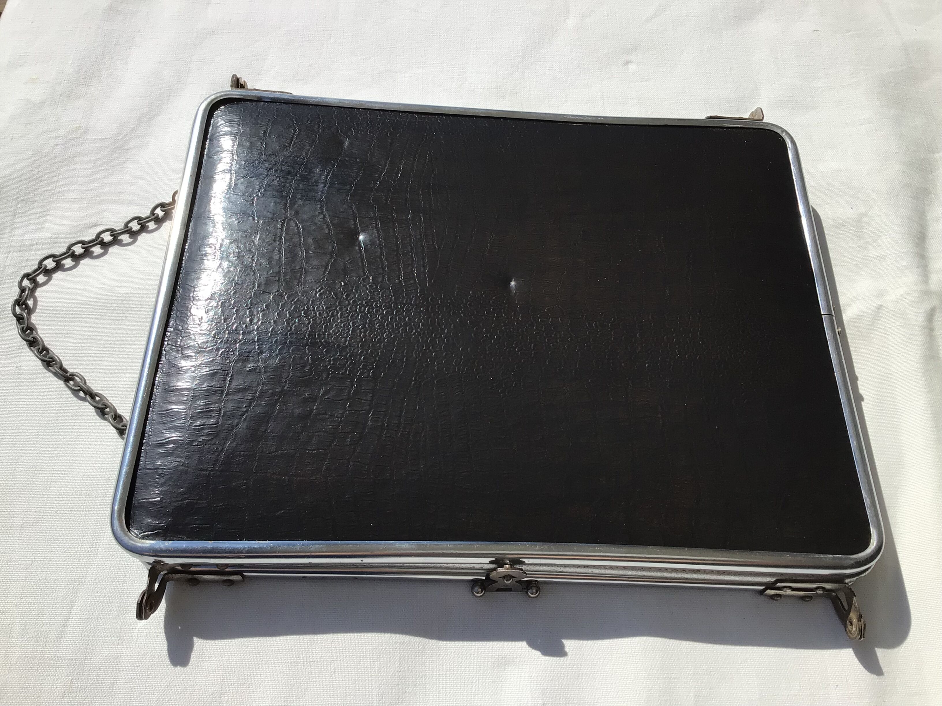 Triplet resaleable triple barber mirror back black varnish 69x27