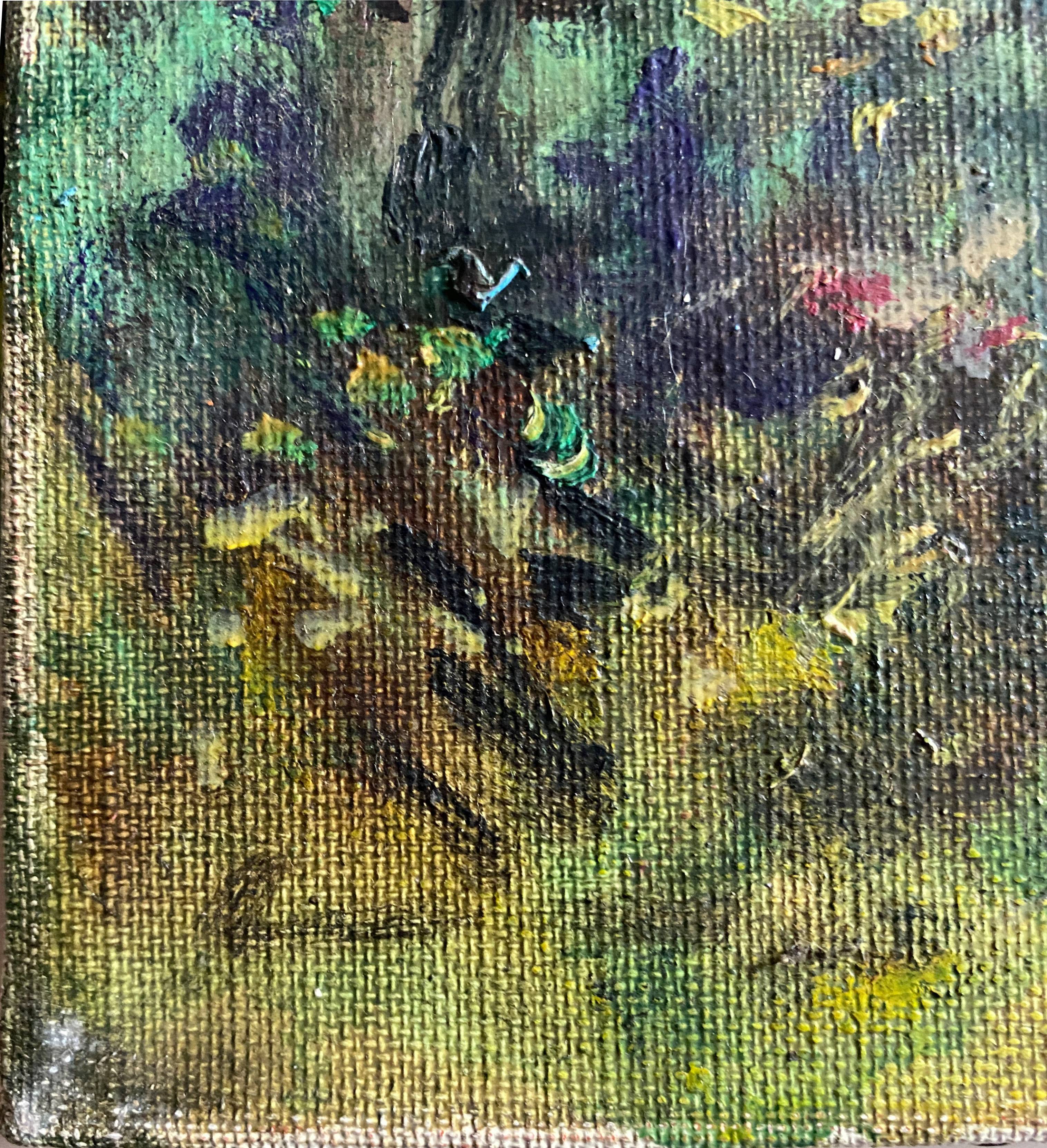 HST painting: "Landscape at the river" signed P. Foreet ec. from the 20th century