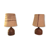 Deux petites lampes pieds céramique