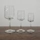 6 red wine stems glasses in crystal engraved frieze bay leaves