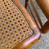 2 Louis Philippe caned chairs from the 19th century in solid wood.