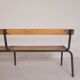 Industrial slatted bench from a French school, 1960s.