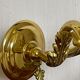 Paire d’appliques laiton et opaline vintage