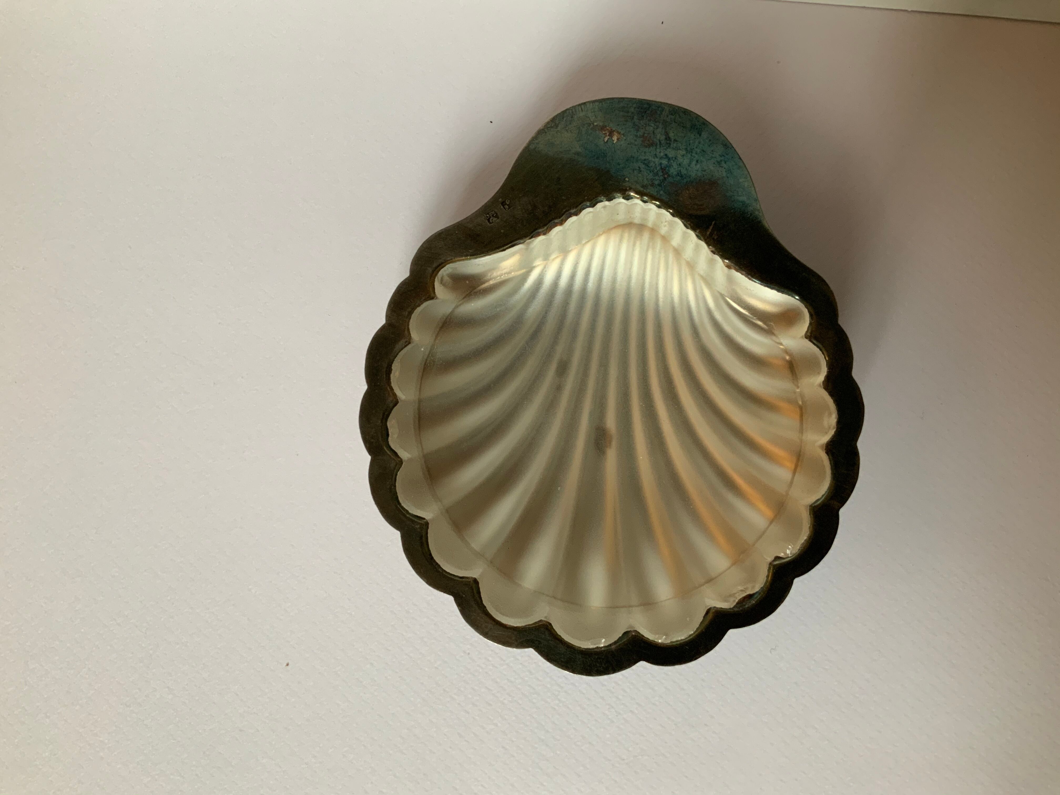 Silver metal and glass butter