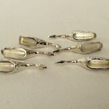 Set of 6 silver metal knife holders in the shape of a swan or goose festive table decoration