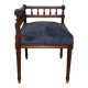 Fauteuil d'angle de style Louis XV assise velours