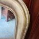 Miroir Louis Philippe patine shabby chic blanc gris 65x96cm