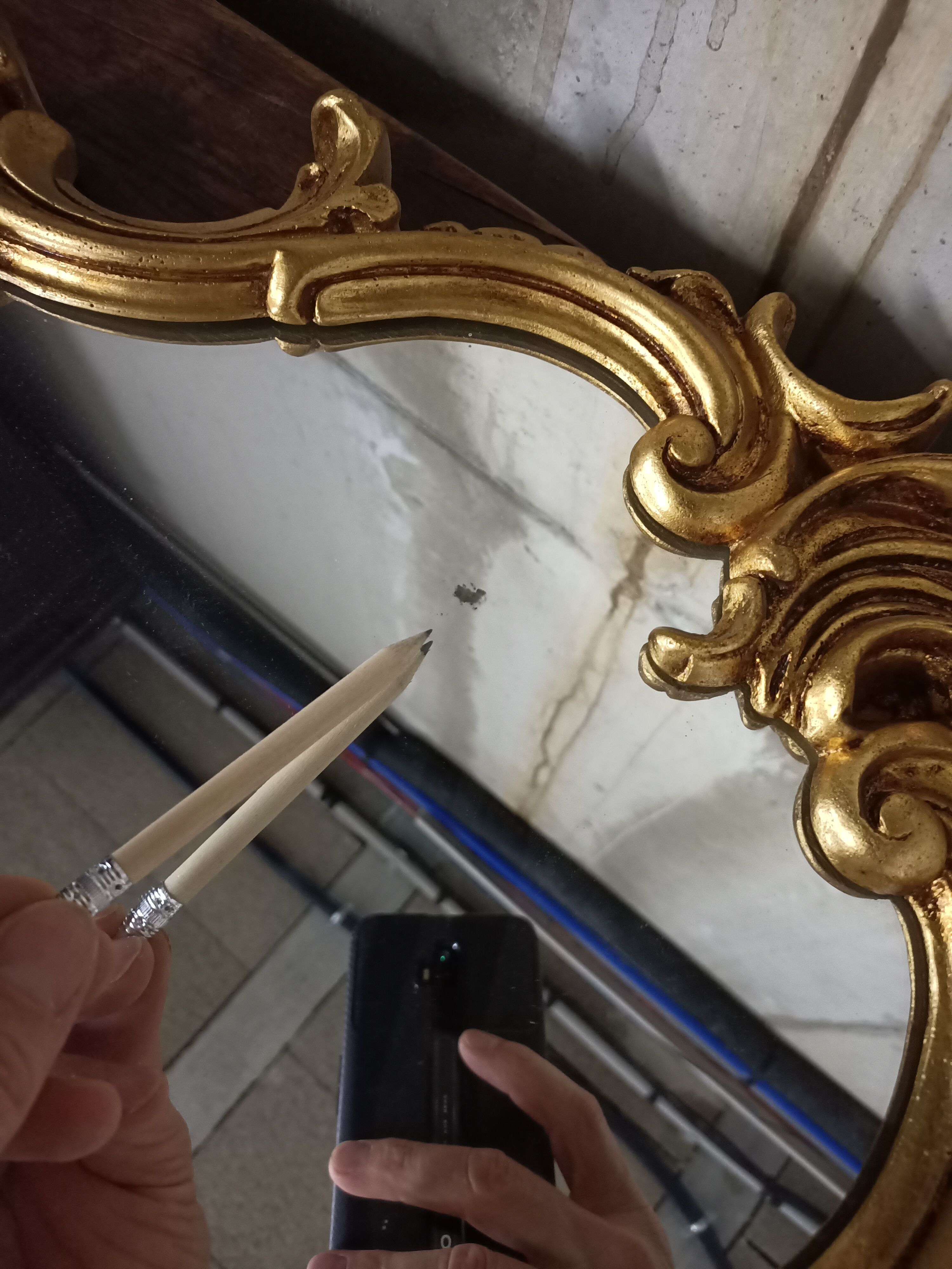 Pair of mirror style rockery 54x85 cm