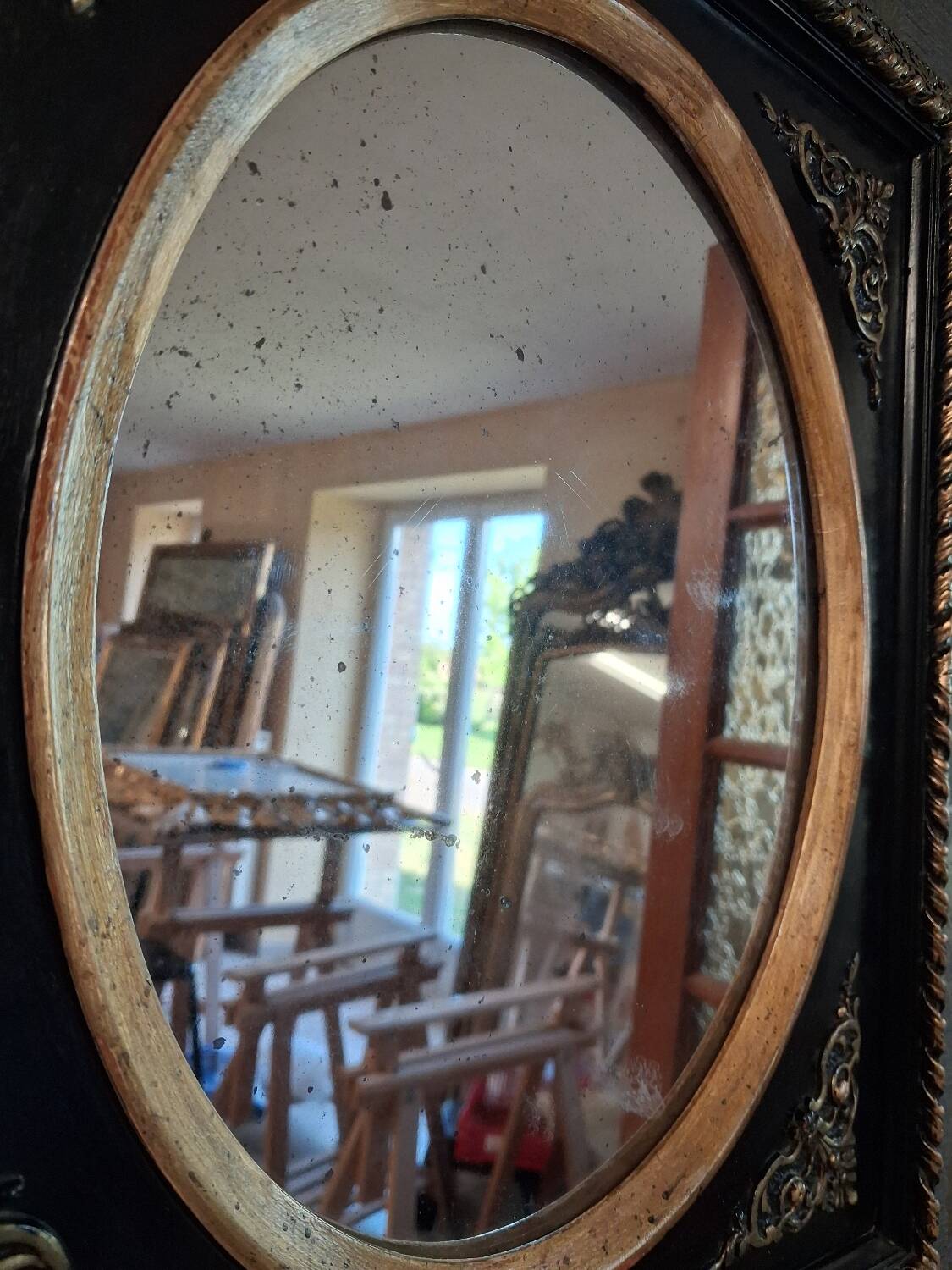 Mirror from the Napoleonic III era 47x41