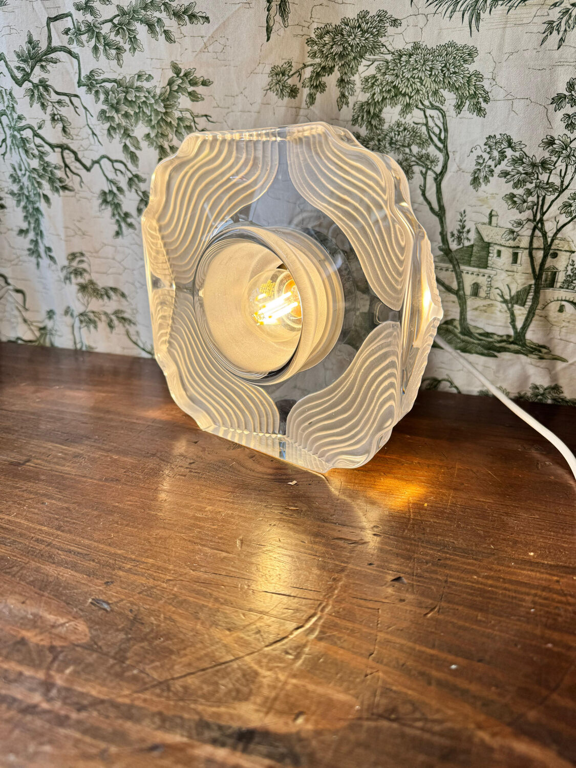 Lampe de table vintage “Daum France” – Années 70