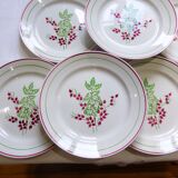 6 vintage flat plates