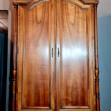 Napoleon III period wardrobe in blond walnut circa 1850-1880