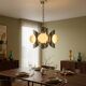 Iconico Lampadario Vintage Anni '70 – Design "Space Age" in Ferro Cromato