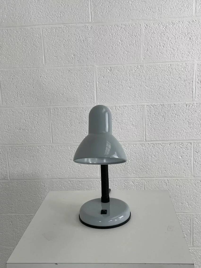 Grey industrial desk lamp