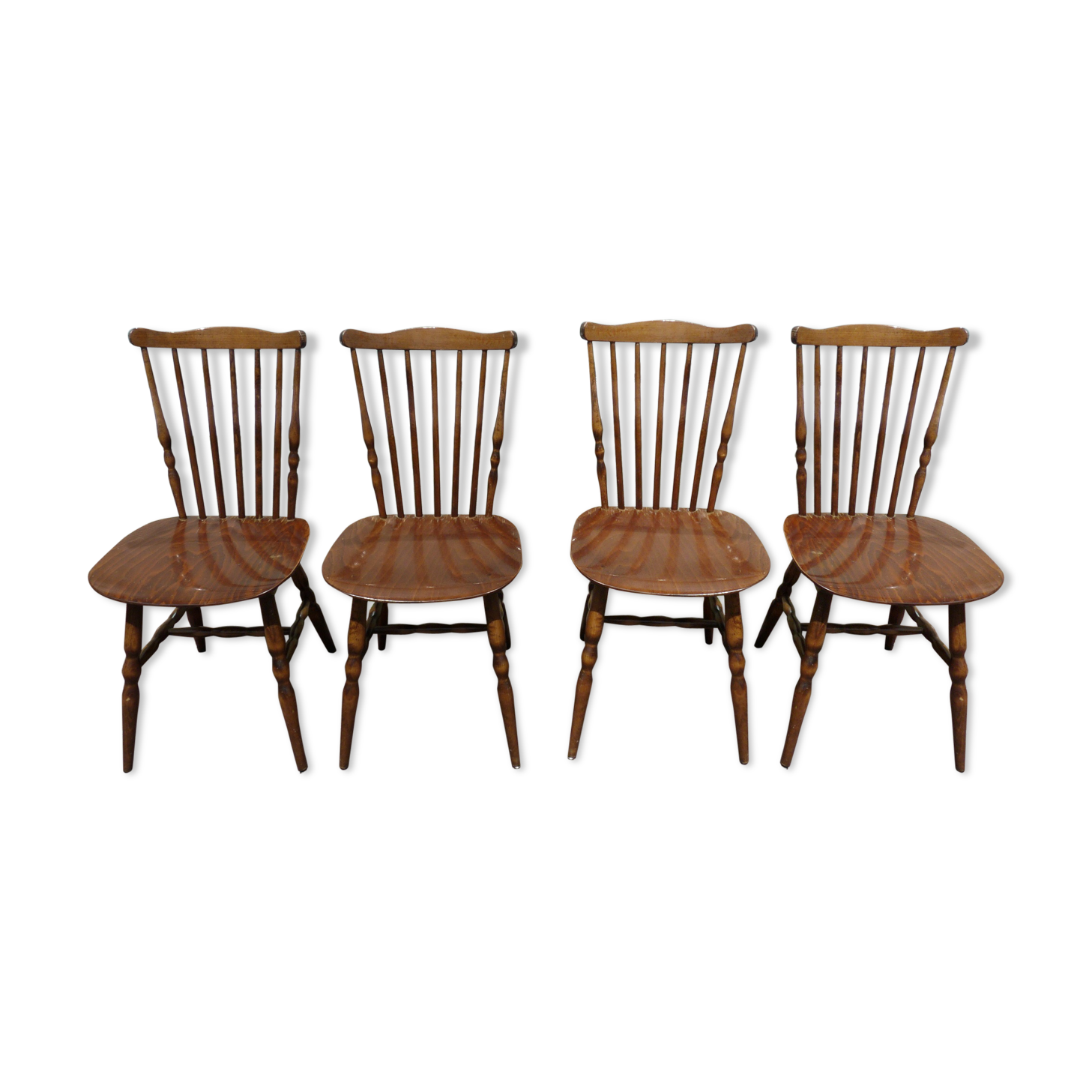 Lot of 4 bistro chairs Baumann - wood