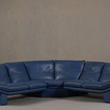 Nicoletti Salotti post-modern leather sofa, Italy 1980’s