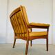 Fauteuil en cuir beige vintage des années 1970 par Göte Möbler.