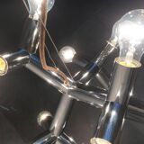 Atomic 12 HL suspension light in Espace style, mid-20th century, Austrian, by J.T. Kalmar, 1960s.