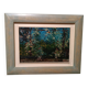 Huile sur toile titre "la pergola" signée années 1950/60 xxème siècle
