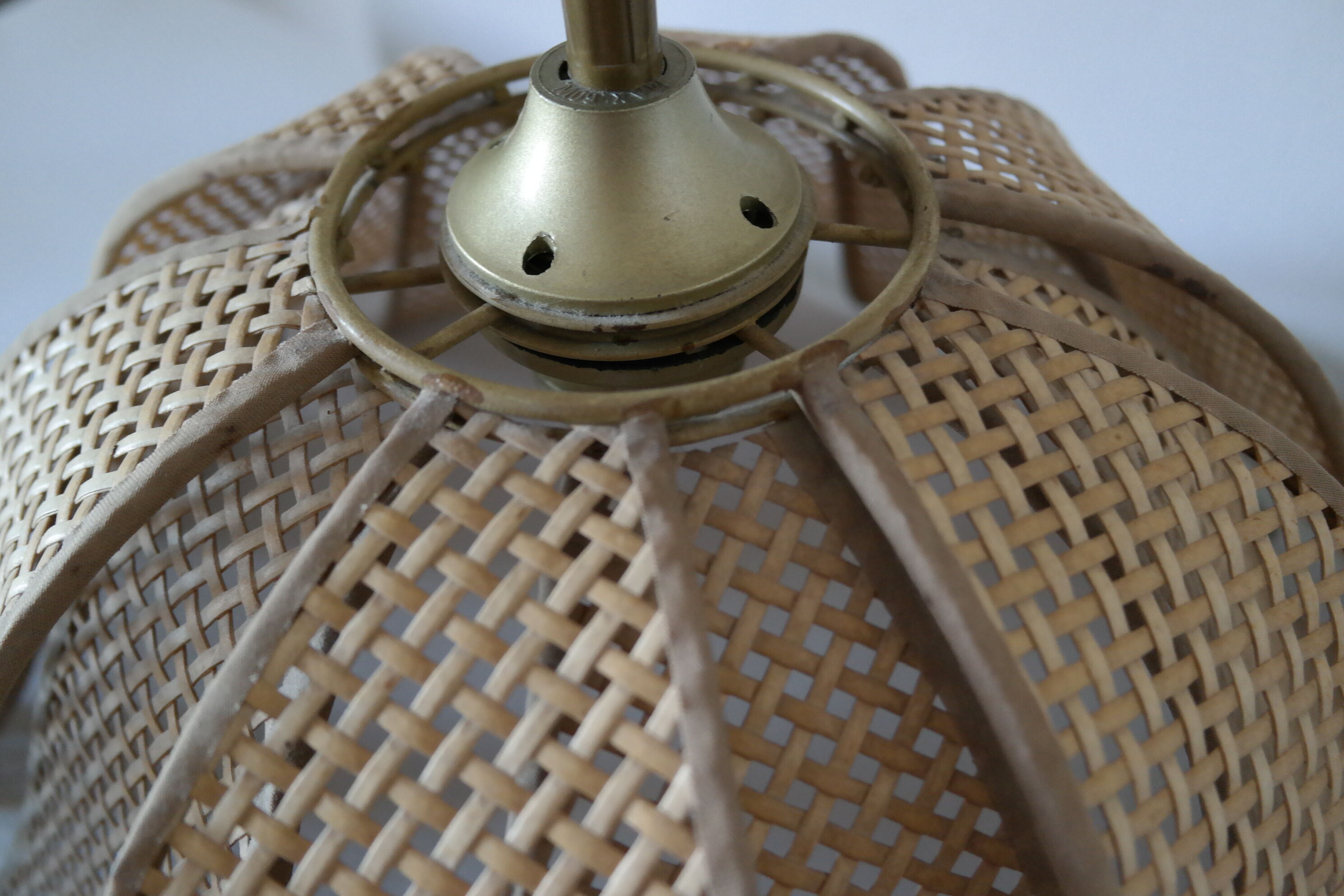 Vintage petal caning chandelier