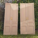 2 pairs of large 19th-century Haussmann-style cupboard doors.