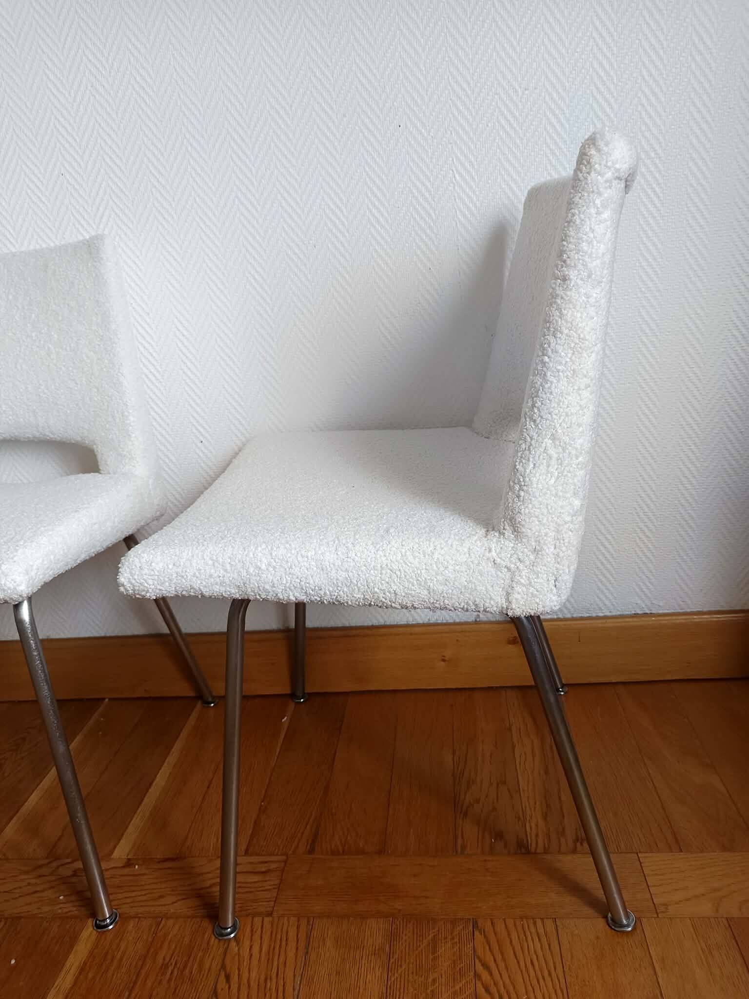 Paire de chaises bouclettes Georges Frydman 1960