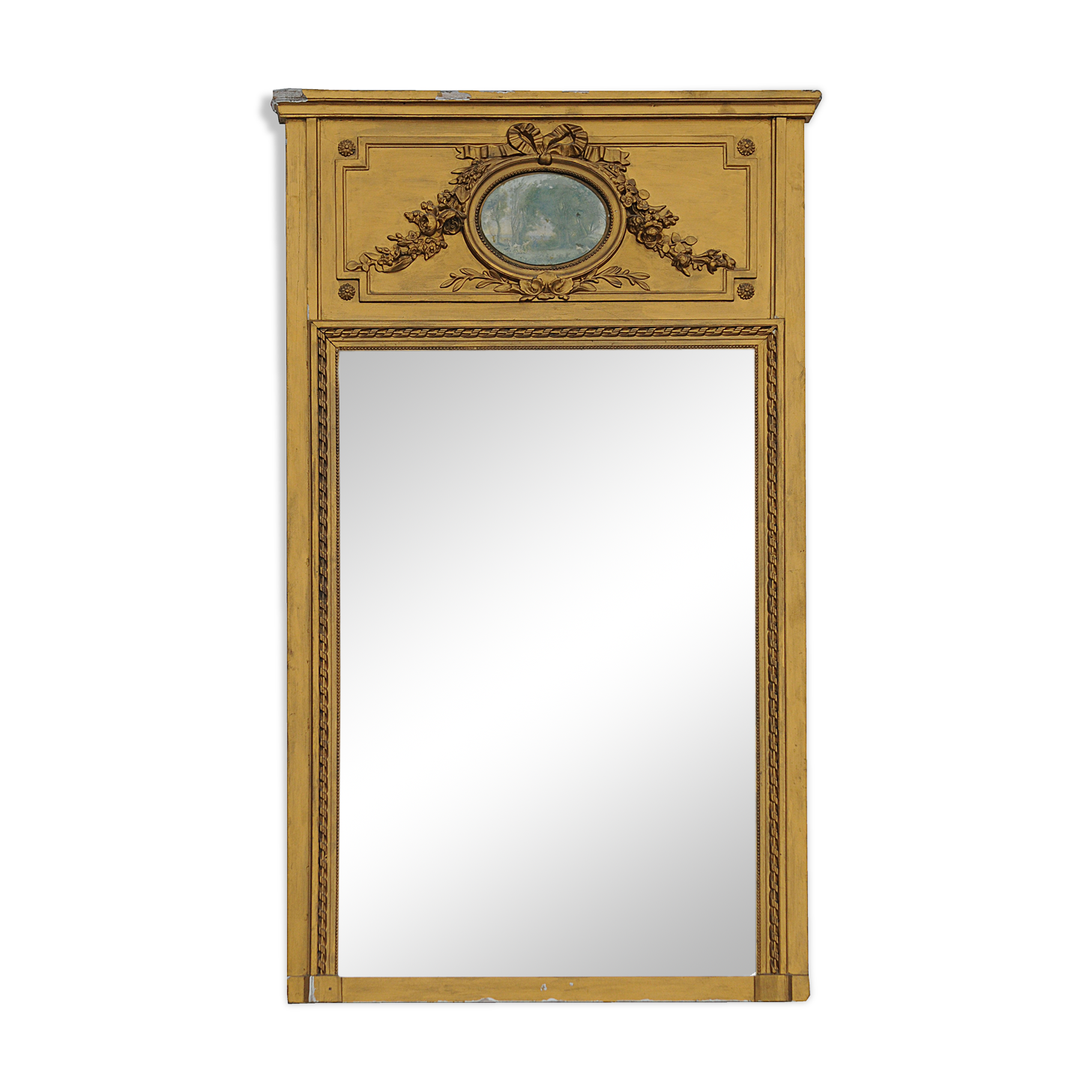 Golden wooden mirror 85x146cm