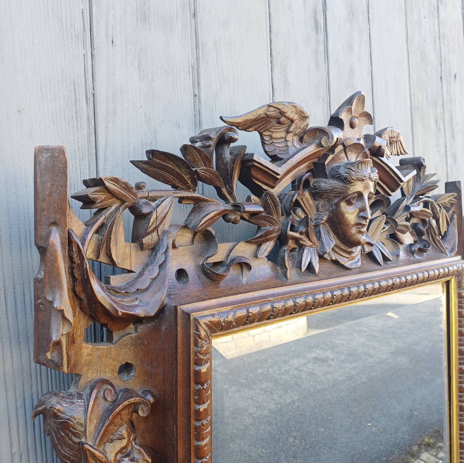 Mirror from an ancient castle, carved in Neo-Renaissance style.
