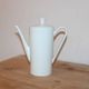 Vintage ribbed white porcelain coffee pot Berry P.L. – Made in France