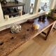 Restored antique carpenter's workbench in solid oak - 245 cm