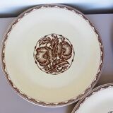 3 flat plates from Sarreguemines, Argonne model