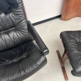 2 "Siesta" armchairs with their ottomans by Ingmar Relling, circa 1970