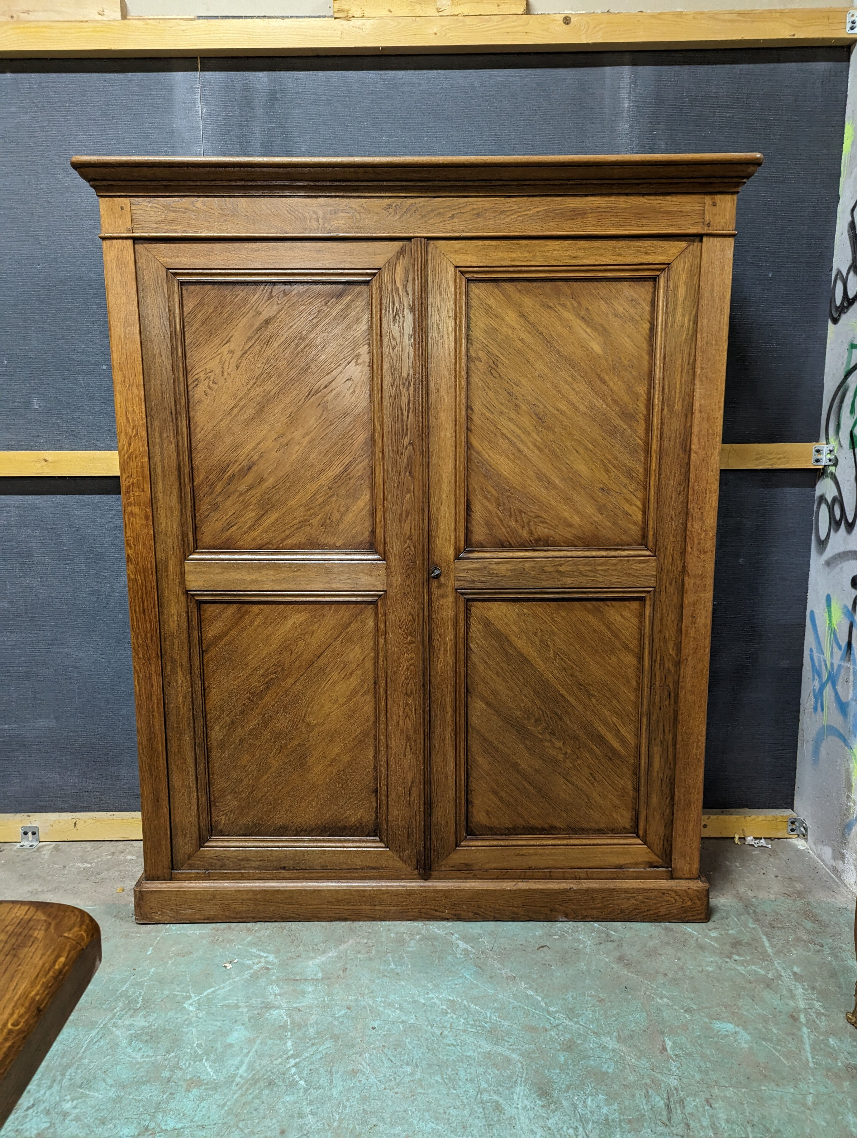 Oak trade furniture or notary cabinet