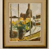 "Yellow Flowers by a Window"  by T. Stenbäck
