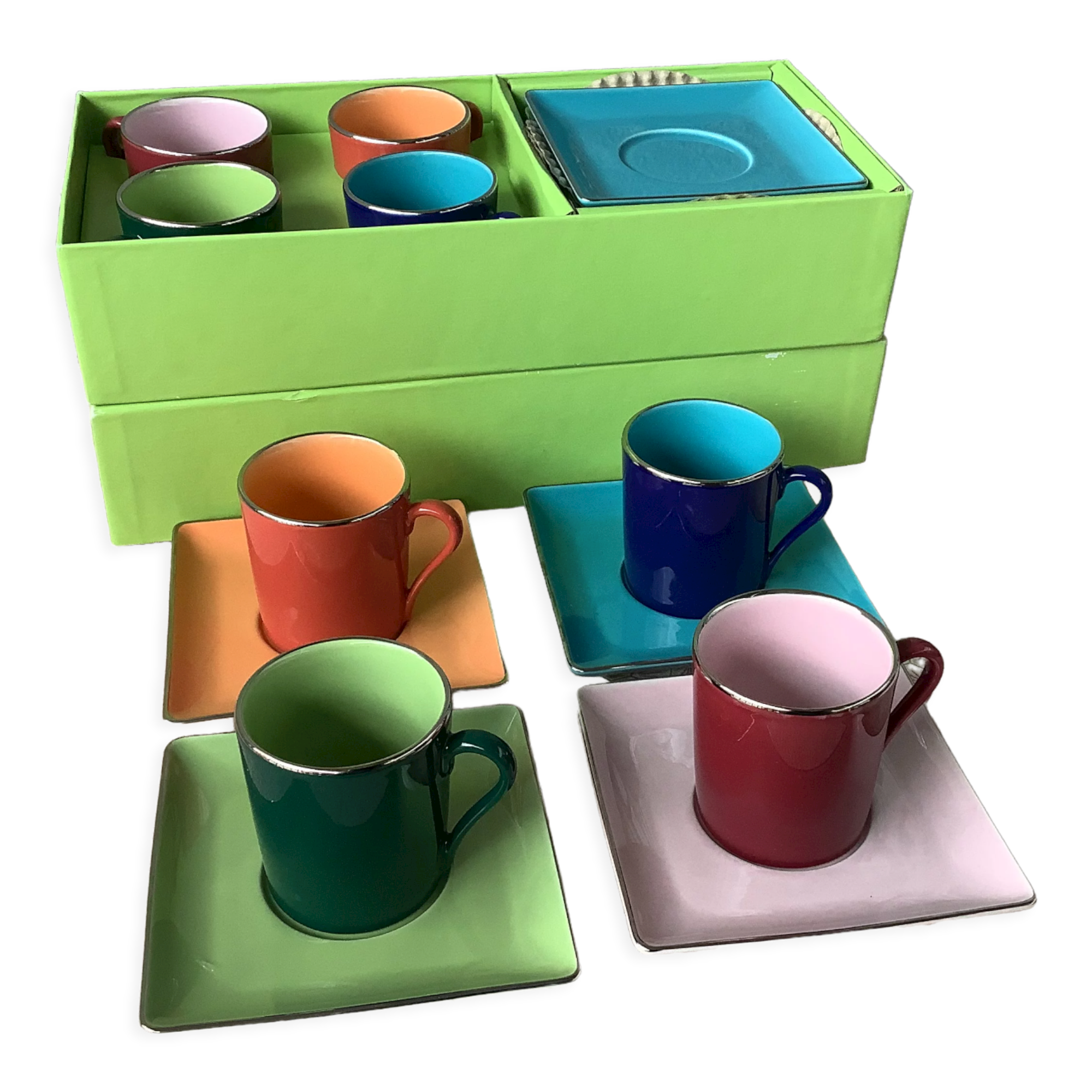 Apilco coffee cups, 2 boxes of 4 cups