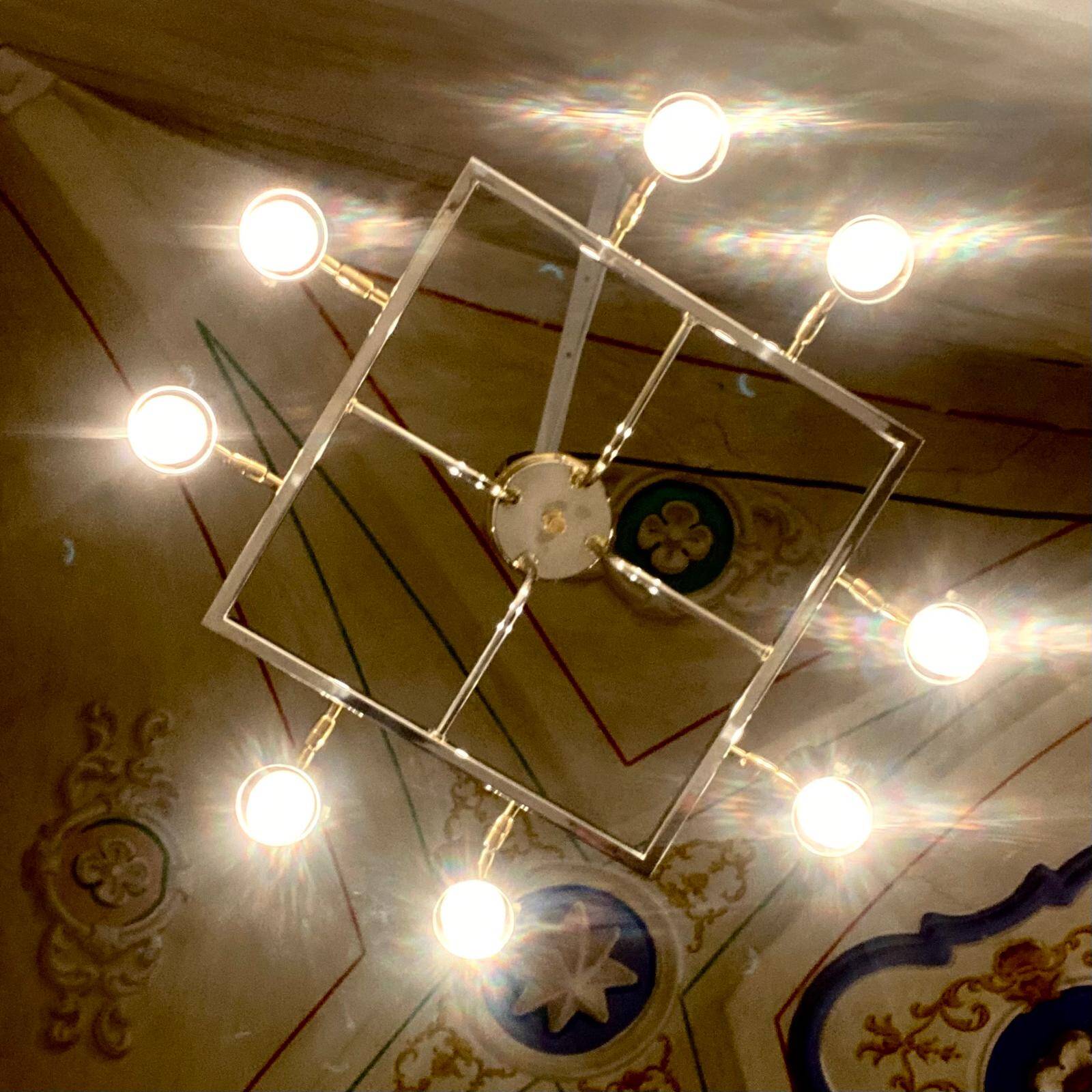 Space Age Multi Lights Ceiling Lamp in the Style of Stilnovo, Italy 1970's