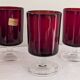 11 Luminarc amethyst glasses – France, 1970s