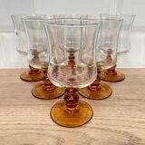 Set of 6 Luminarc white wine glasses Antique model