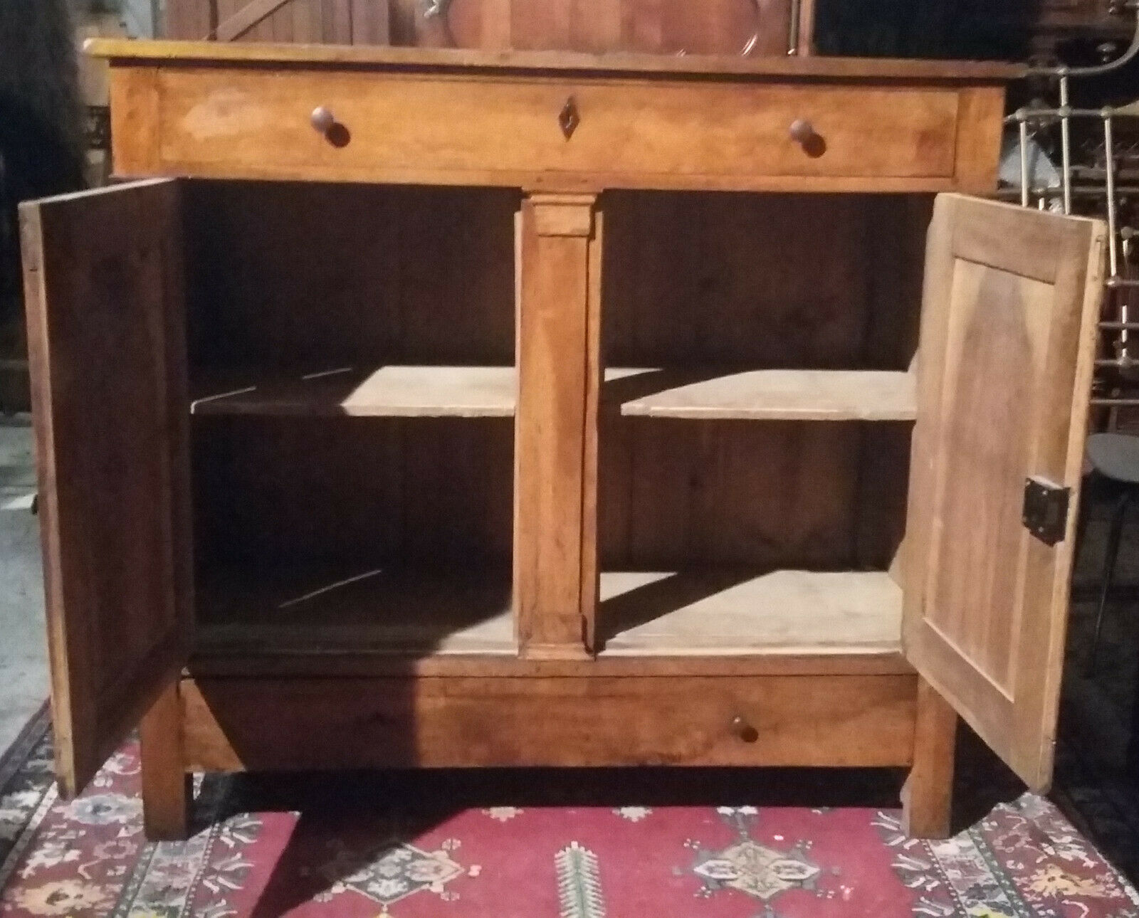Buffet support in walnut empire era