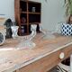 Pair of vintage chandeliers in chiseled glass 60s/70s