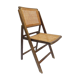 Chaise pliante en bois et cannage