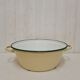 Yellow enamelled sheet metal basin
