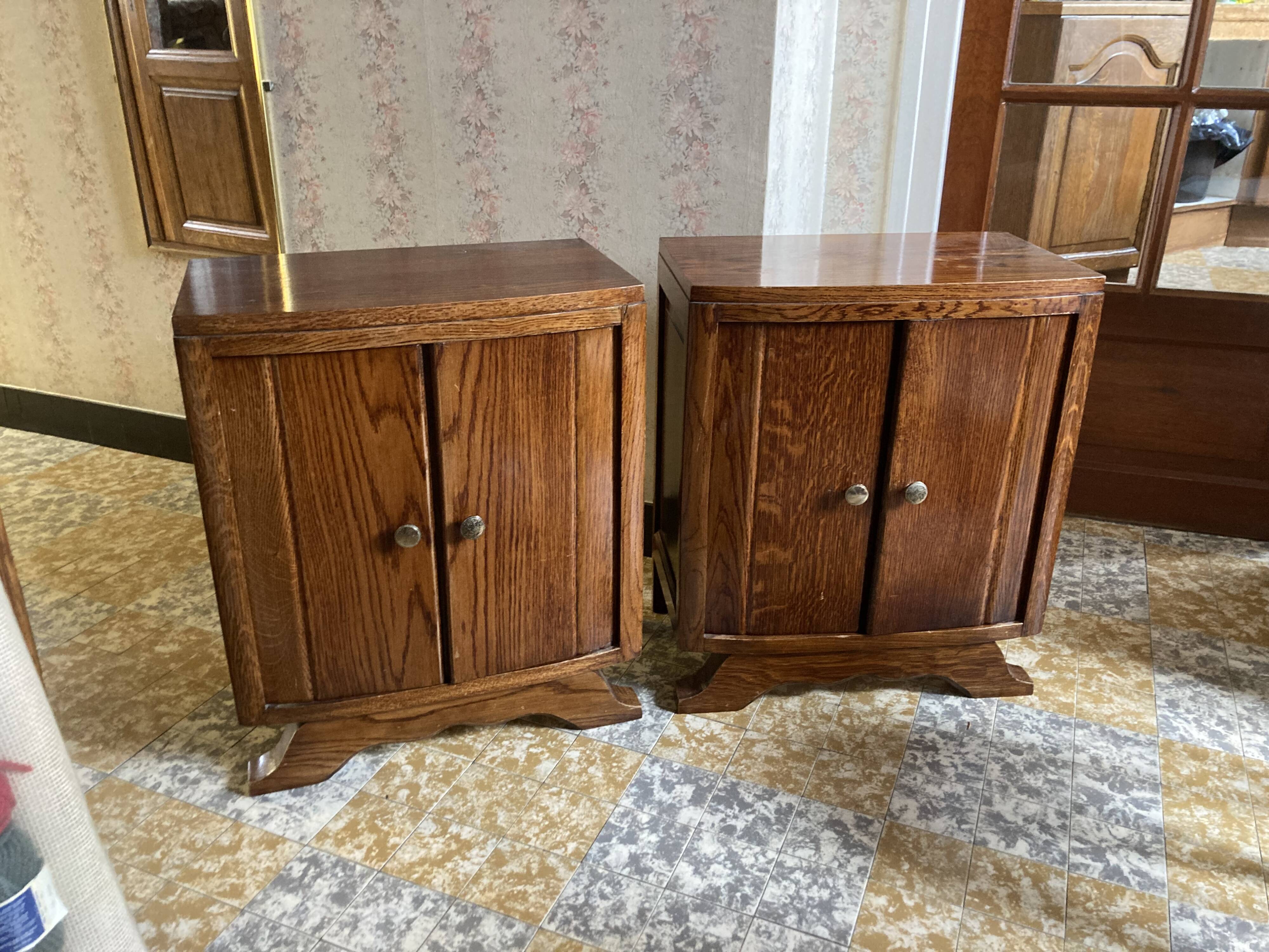 2 bedside tables or bedside table vintage year 1950
