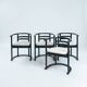 Josef Hoffmann Fledemaus style dining chairs, Bauhaus, set of 8