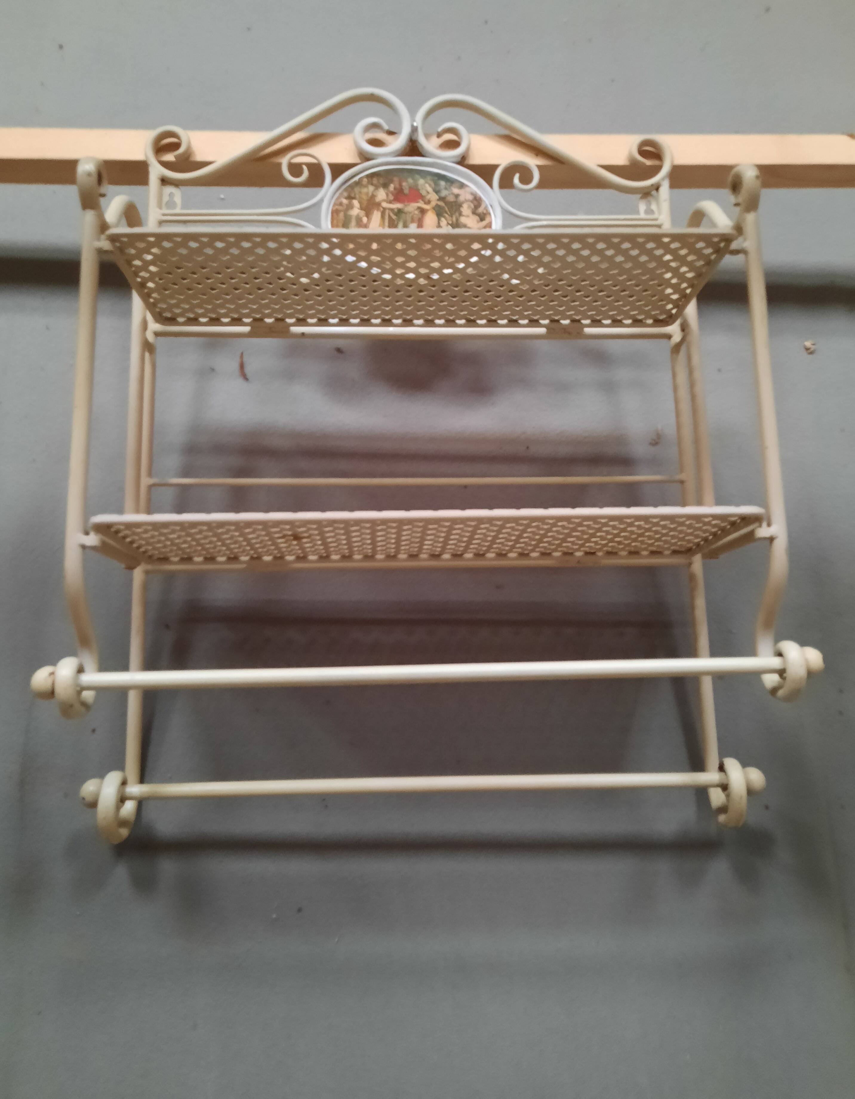 Metal wall shelf