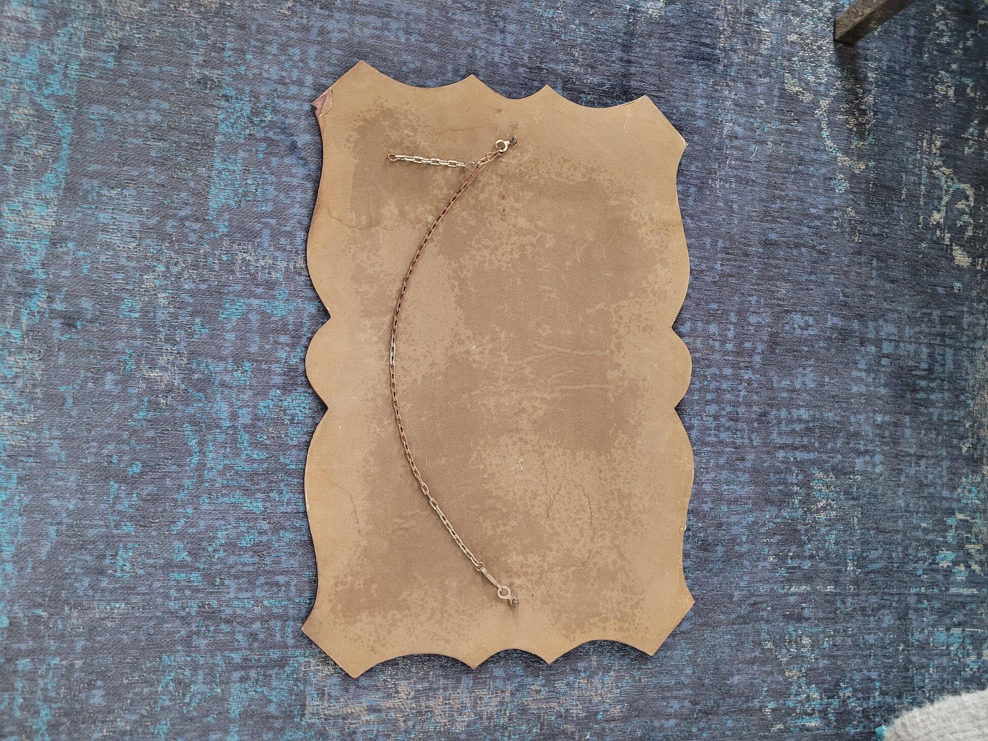 Antique bevelled mirror for hanging - Ref 1011