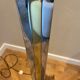 Lampe de sol bicolore en chrome et or Willy Rizzo lumica